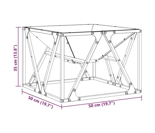 Laužavietė Juoda 50 X 50 X 35 Cm Plienas