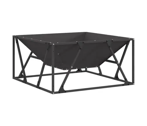 Ugunskurs Kvadrāts Melns 80X80X40 Cm Tērauds Vidaxl