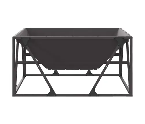 Ugunskurs Kvadrāts Melns 80X80X40 Cm Tērauds Vidaxl