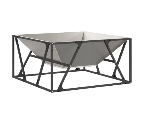 Uguns Bedre Kvadrātveida 80X80X40 Cm Laika Izturīga Tērauda Vidaxl