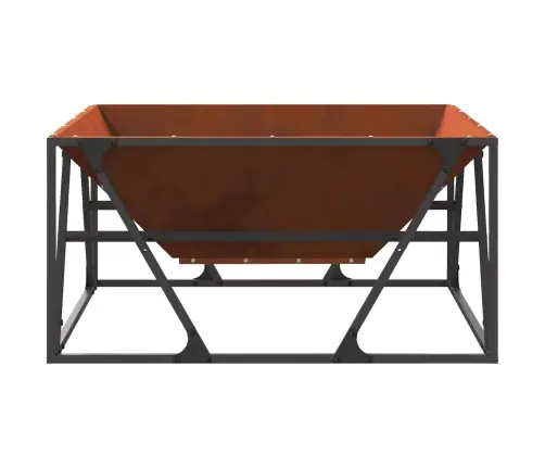 Uguns Bedre Kvadrātveida 80X80X40 Cm Laika Izturīga Tērauda Vidaxl