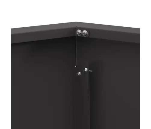 Uguns Bedre Sešstūra Melna 75X75X28 Cm Tērauds Vidaxl