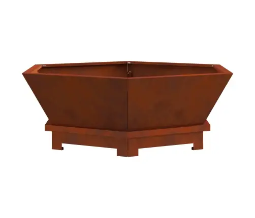 Ugunsbedre Sešstūraina 75X75X28 Cm Laika Izturīga Tērauda Vidaxl