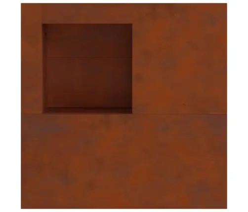 Ugunskurs Ar Malkas Uzglabāšanu 100X100X30 Cm Laikapstākļu Izturīgs Tērauds Vidaxl