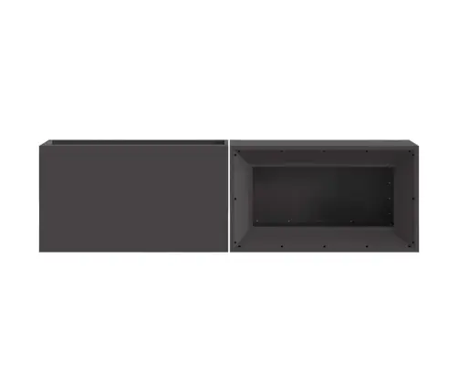 Uguns Bedre Ar Koku Uzglabāšanu Melna 160X45X35 Cm Tērauds Vidaxl