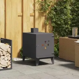 Nometņu Plīts Melna 35 X 50 X 60 Cm Auksti Velmēta Tērauds Vidaxl