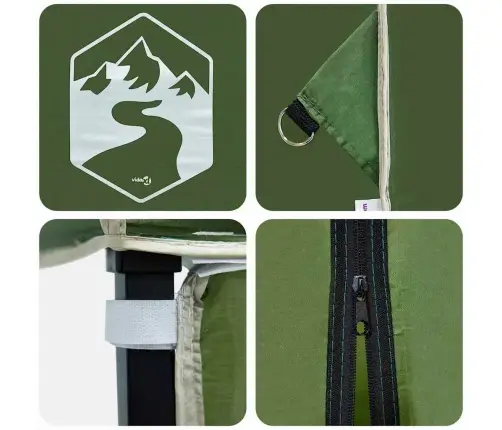 Kupolo Palapinė Žalia 243 X 243 X 251 Cm Audinys