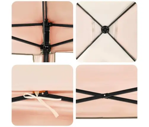 Kupolo Palapinė Oranžinė 290 X 290 X 251 Cm Audinys