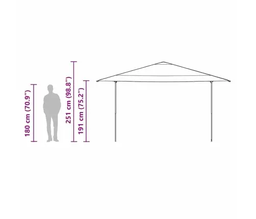 Katuse Telk Sinine 395 X 395 X 251 Cm Kangas