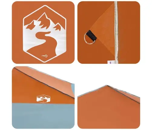 Kupolo Palapinė Oranžinė 395 X 395 X 251 Cm Audinys