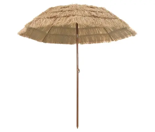 Pludmales Saulesparasols Brūna Ø 206 X 209.5 Cm Tērauds Vidaxl