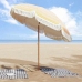 Saulessargs Dzeltena Un Balta Ø 205 X 209 Cm Tērauds Vidaxl