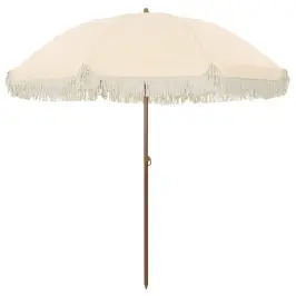 Pludmales Saulesparasols Dzeltena Un Balta 205 X 205 X 210 Cm Vidaxl