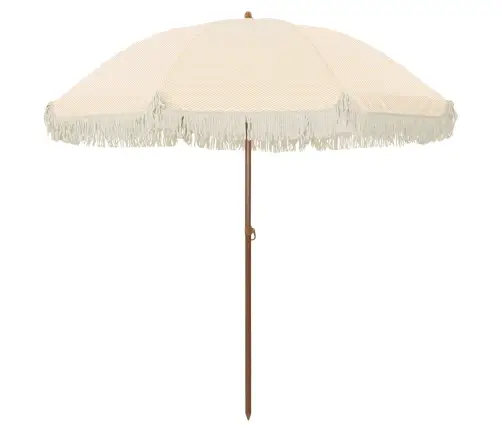 Saulessargs Dzeltena Un Balta Ø 205 X 209 Cm Tērauds Vidaxl