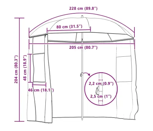 Kalapüügivarjund Kamuflaaž 240 X 210 Cm Oxford Polüester
