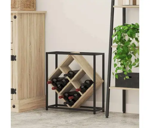 Vīna Plaukts Sonoma Ozols 51X18X52,5 Cm Inženierijas Koks Vidaxl