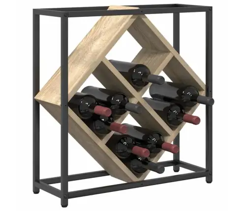 Vīna Plaukts Sonoma Ozols 51X18X52,5 Cm Inženierijas Koks Vidaxl