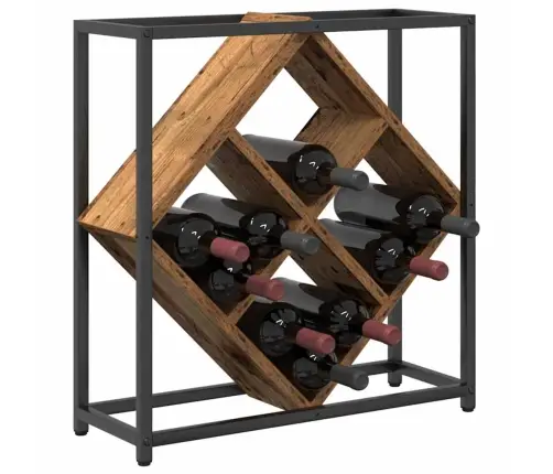 Veepudeli Riiul Vana Puit 51 X 18 X 52,5 Cm Tehispuit