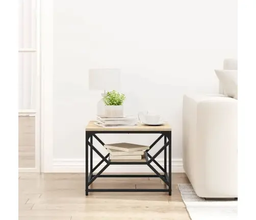 Kohvilaud Sonoma Tamm 51 X 50 X 40 Cm Töödeldud Puit Ja Teras