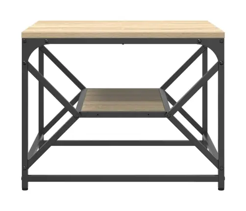 Kohvilaud Sonoma Tamm 51 X 50 X 40 Cm Töödeldud Puit Ja Teras