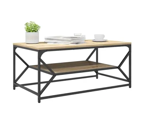 Kafijas Galdiņš Ar Plauktu Sonoma Ozols 90X50X40 Cm Inženierijas Koks Vidaxl