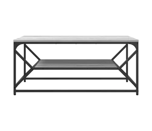 Kafijas Galdiņš Ar Plauktu Pelēks Sonoma 90X50X40 Cm Inženierijas Koks Vidaxl