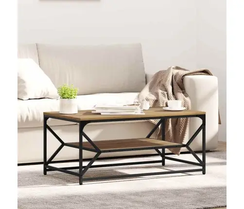 Kafijas Galdiņš Ar Plauktu Artisan Oak 90X50X40 Cm Inženierijas Koks Vidaxl
