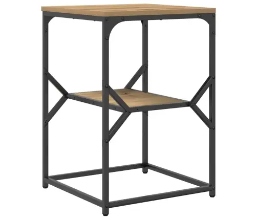 Külglaud Käsitöötamm 41 X 40 X 60 Cm Ehitustatud Puu Ja Teras