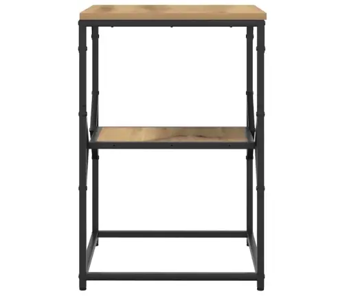 Külglaud Käsitöötamm 41 X 40 X 60 Cm Ehitustatud Puu Ja Teras