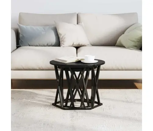 Šoninis Stalas 2 Pcs Juodas Ąžuolas