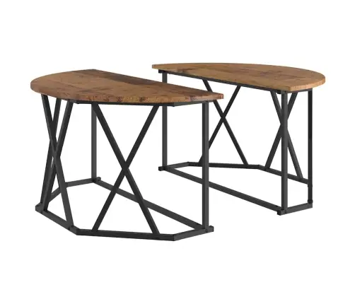 Kafijas Galdiņš No Veca Koka 80X80X42 Cm - Iekārtota Koksne Vidaxl