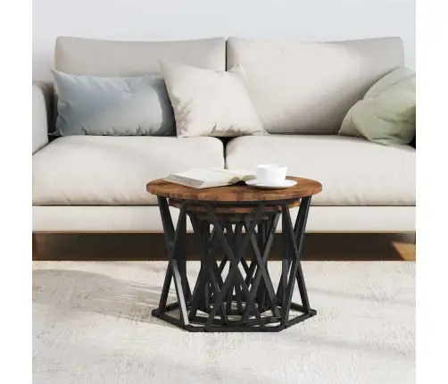 Nesting Šoninis Stalas 3 Pcs Dūminio Ąžuolo 53 X 53 X 40 Cm Nesting Šoninis Stalas 3 Pcs Dūminio Ąžuolo 53 X 53 X 40 Cm