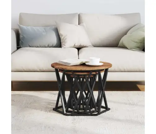 Pesitsus Külglaud 3 Pcs Vana Puit Töödeldud Puit Ja Teras