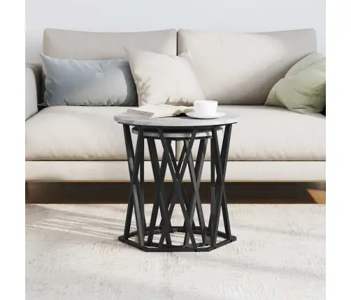 Blakus Galdiņi 2 Gab. Pelēka Sonoma Inženiertehniskā Koka Vidaxl Blakus Galdiņi 2 Gab. Pelēka Sonoma Inženiertehniskā Koka Vidaxl