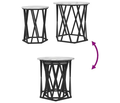 Blakus Galdiņi 2 Gab. Pelēka Sonoma Inženiertehniskā Koka Vidaxl Blakus Galdiņi 2 Gab. Pelēka Sonoma Inženiertehniskā Koka Vidaxl