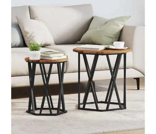 Blakus Galdiņi 2 Gab. Vecs Koks Pārstrādāts Koks Vidaxl