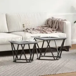 Sānu Galdiņu Komplekts 2 Pcs Pelēka Sonomas Ozola Vidaxl