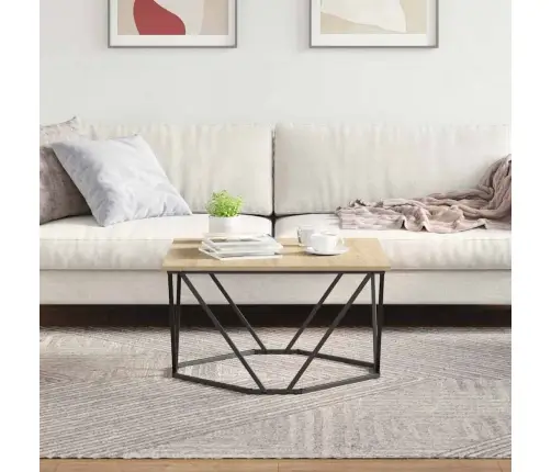 Kafijas Galdiņš Sonoma Ozols 80X80X45 Cm Inženierijas Koks Vidaxl