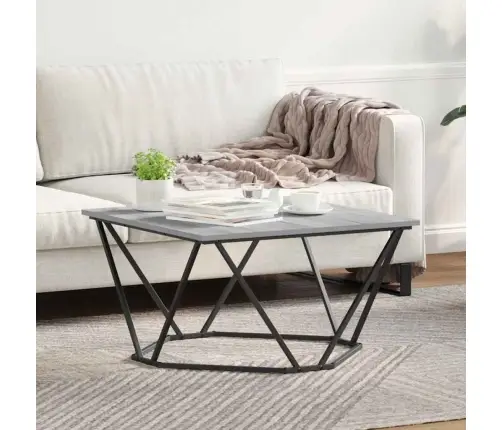 Kafijas Galdiņš Pelēks Sonoma 80X80X45 Cm Inženierijas Koks Vidaxl