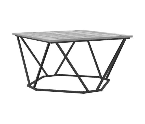 Kafijas Galdiņš Pelēks Sonoma 80X80X45 Cm Inženierijas Koks Vidaxl