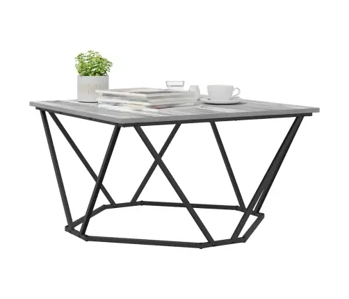 Kafijas Galdiņš Pelēks Sonoma 80X80X45 Cm Inženierijas Koks Vidaxl