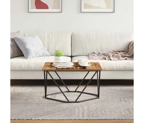 Kafijas Galdiņš Vecā Koka 80X80X45 Cm Inženierkoks Vidaxl