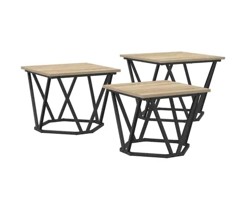 Kohvilaud 3 Pcs Sonoma Tamm 50 X 50 X 40 Cm