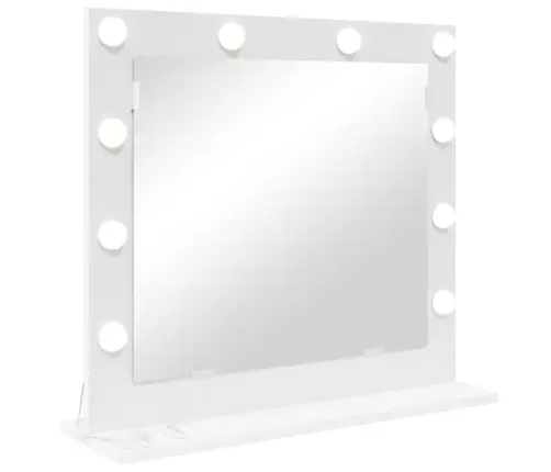 Spoguļgaisma Ar Led Gaismām Baltā 60X55X18 Cm Vidaxl