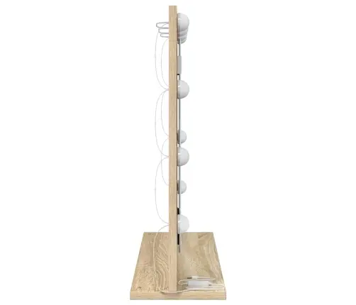 Spoguļa Ar Led Gaismām Sonoma Ozola 60X55X18 Cm Vidaxl