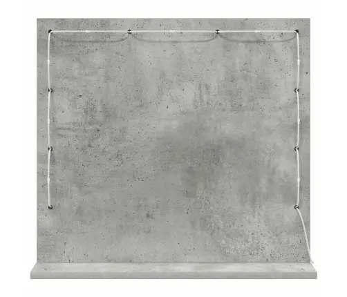 Tualettpeegel Ristkülik Peegliga Betoonhall 60 X 55 X 18 Cm