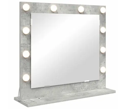 Tualettpeegel Ristkülik Peegliga Betoonhall 60 X 55 X 18 Cm