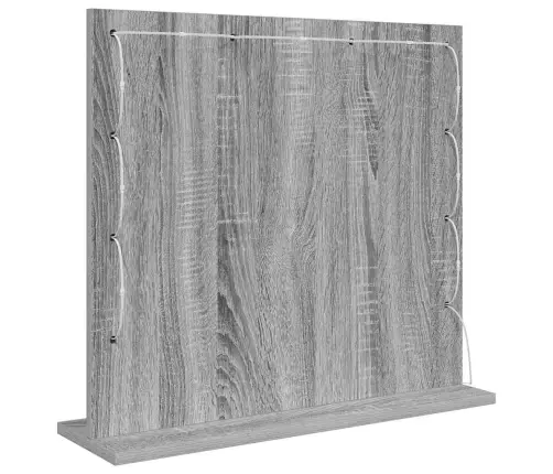 Spoguļi Ar Led Gaismām Pelēkā Sonoma 60X55X18 Cm Vidaxl