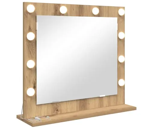 Spoguļi Ar Led Gaismām Pelēkā Sonoma 60X55X18 Cm Vidaxl