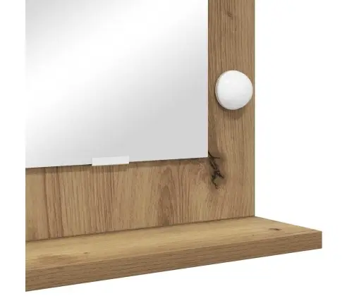 Spoguļa Ar Led Apgaismojumu Artisan Oak 60X55X18 Cm Vidaxl